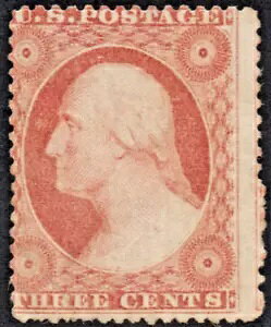 US Sc# 25 *MINT POG H* { TYPE I" 3c WASHINGTON } "1857N̊󏭕i CV$ 2,750.00