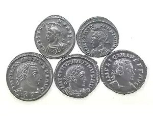 ロンドンミント 5枚セット バリエーション定規 コンスタンティヌス1世 クリスプス・マクシミヌス2世 AU 5パック