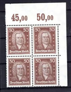 Dr-Weimar 396 Por Eckrandviererblock ** Mnh Postfrisch Bpp 1140eur (K7356)
