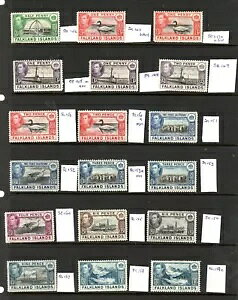 �t�H�[�N�����h���� - 1938-50 �W���[�W6���Z�b�g�i�o���G�[�V�����t���j - MNH* SG 146-163 - ��CV
