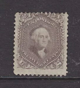 US Sc 78 MLH. 1863 24セント ライラック ワシントン、極細