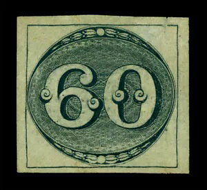 uW 1843 OLHO de BOI 60reis ubN XRbg #2a ~g MH VF AXyNg