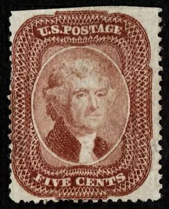 US Sc# 29 *~gAKȂ* { 5Zg uE WFt@[\ }  "^Cv I" 1859 CV$ 1,750.00