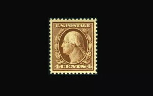 米国切手ミントOG、スーパーb S#334ジャンボマージンGEM、軽くヒンジ付き、小さなナチュラルi