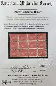 �č��؎�X�R�b�g #420 �t�����N���� 30 �Z���g - 12 ���Z�b�g - 4x MH + 8x MNH OG APEX �ؖ���