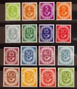 �h�C�c 1951�N�A2500�h���ACpl VF-XF MNH ** �|�X�g�z����/�T�C�t�@�[����ŃZ�b�g�A�h�C�c