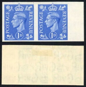 SG504b 1d ライト ウルトラマリン 不完全ペア M/M (上部に小さな裂け目あり) キャット 3500 ポンド