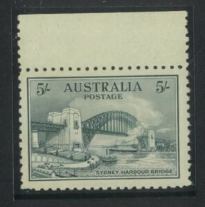 �I�[�X�g�����A 1932�N 5/- �n�[�o�[�u���b�W�؎� ��� SG143 MUH �ؖ����t��