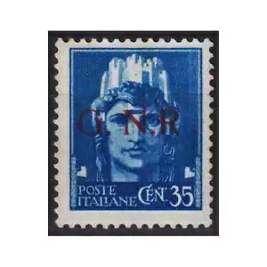 R.S.I 1944 G.N.R ブレシア 35 C. 品種番号 476/II G.I MNH** 証明書付き