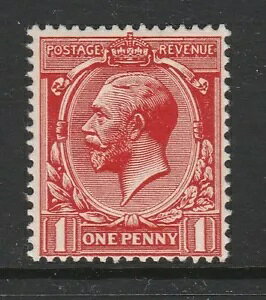 イギリス 1912-24 1d 濃いカーマインレッド SG N16 (13) Mnh.