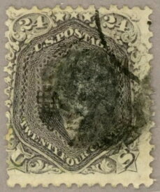 USスコット#99 1867 Fグリル 24c ワシントン、強力なグリル、大胆なキャンセル、欠点なし