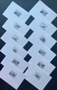 モザンビーク 2007 アーティストプルーフ Mi. 2964 - 2975 恐竜 爬虫類 恐竜 黒