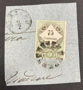 LOMBARDO & VENETIA 1854 ���Ɏg�p 75 C Sass #10 Michel #6II CV ?15000 VF!