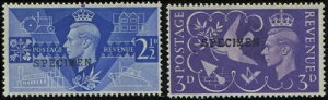 1946 Victory 2?d & 3d SG 491s/92s SET OVPT�B�u�X�y�V�����v�^�C�v 9�A�i���f�ځj...