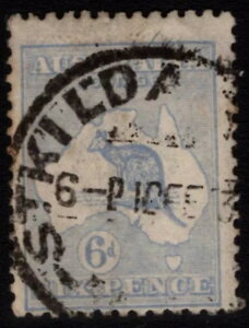 I[XgA Roos - 1921 3rd Wmk 6d Eg} Die 2b SG 38da GU Cv $700 [D5676]