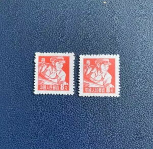 中国切手 R8 1955 8 フェン 労働者 農民 兵士 上海 プリント MNH ミント OP 1枚