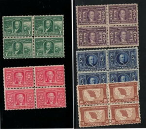 USA #323 - #327 ���ɗǍD�ȃ~���g�I���W�i���K���q���W�Z�b�g�u���b�N