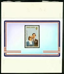 ベリーズ1981年ロイヤルウェディング 未発行SSのエッセイ1.50ドル