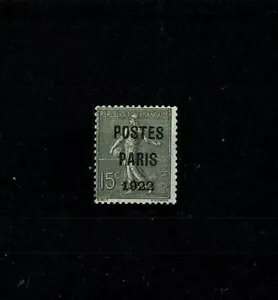 tX YVERT PREOBLITERE 31 "PRECANCEL 15c POSTES PARIS 1922" MNH VF  X431
