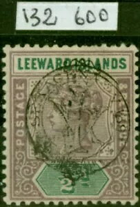 Leeward Is 1897 1/2d �_�����[�u & �O���[�� SG9a �uOpt Double�v Fine LMM Royal Cert...