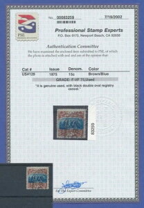 USA �s�N�g���[�Y 15�Z���g 1875�N�Ĕ��s�A�O�����Ȃ��A�����B�X�R�b�g # 129-