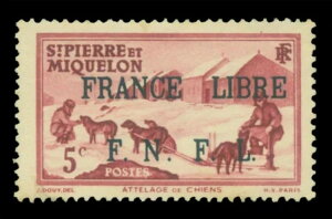 �T���s�G�[���E�G�E�~�N���� 1942�N �u�t�����X�E���u���v ovpt. ������ 5�Z���g Sc#225 �~���g MH