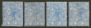 GB 1880 2 1/2 �v���[�g �Z�b�g (pl#17/18/19/20) VF �t���b�V�� �~���g MLH/MNH OG SG#142 cv?2300