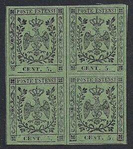 ���f�i 1855 - 5 c. no. 8 �u���b�N 4�A�S�� SPL �F�� DIENA ? 7,500-