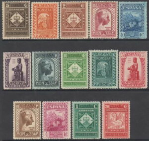 スペインシリーズ 1931 / 14枚切手 / 貴重品 **/MNH モンセラート 636/49