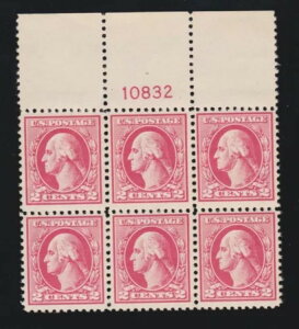 US 526 2c Vg ^CvIV Plt #10832 6Zbg F-VF OG H SCV 2000h