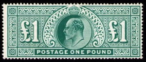 グレートブリテン #142 ストロングシェード、ミント - ヒンジの痕跡がわずかに残る