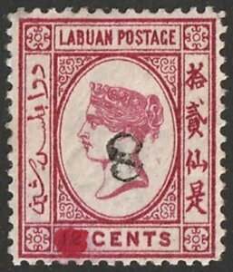 LABUAN 1880 QV 12ću8vt܂̌BScott 12cBؖtB