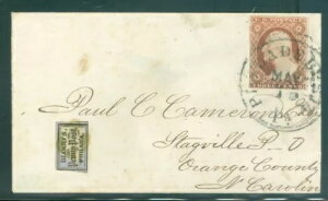 US 10a 3c 1851-57 F F 2sg \