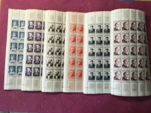 tX؎V[g No. 989`994 ZG |[E@[ x 25 1954 N**/MNH V[g-