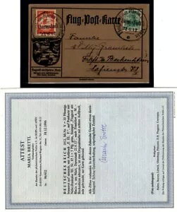 Dr-Germania Flight Rhein-Main V Bedarfskarte 消印付き BPP 証明書 (BA3393
