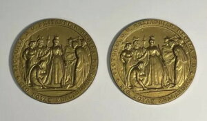 2 X 刻印ユニフェイスシール ゴールド、公印 NZ 1848 、非常に希少。ニュージーランド