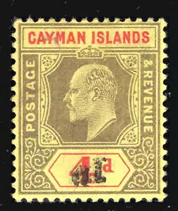 MOMEN: PC} 1908 1d on 4d REVENUE INVERTED OVPT MINT OG H bg #66968*