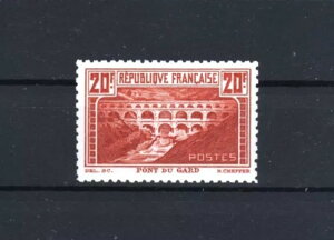 �t�����X YVERT 262 B SCOTT 254  �|���f���K�[�� 20F ���b�h�u���E�� PERF 11  MNH VVF R604