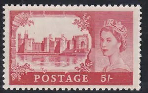 Sg 596a 5/- �u���b�h�x���[/�E�B���L���\�� �L���b�X���Y - �K���ʂɈ�� ���}�E���g �V�i/MNH