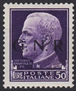 R.S.I Social 1944 CyA 50  GNR Brescia I ^Cv N.489/I G.O MH* FB