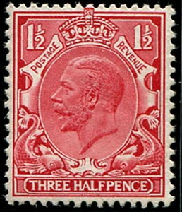 1934年 1?d ハリソン エッセイ タイプ「G」、浅浮き彫りの横顔肖像画(赤色)(...