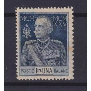 REGNO 1925-26 GIUBILEO DEL RE 1 L. VARIETA' DENT�B�~�X�^ N.187b G.I MNH** �ؖ����B