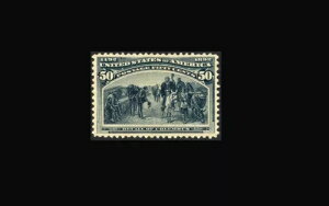 米国切手ミントOG、VF/XF S#240、軽くヒンジ付き、十分な大きさの余白あり