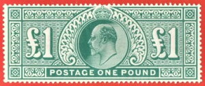 [mag280] GB 1902 �L���O�E�G�h���[�h7�� 1�|���h SG#266 MNH �݂��ΐF�u���ɗǂ��v