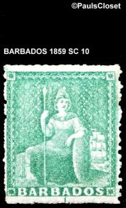 oohX 1859 SC 10 u^jA 1/2yX CG[O[ sp[t 14 MHR F/VF