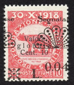 ?? FIUME 1921 0.04L/10c Segnatas. 16sba+za MNH** Ɋ ܂L^ĂȂ