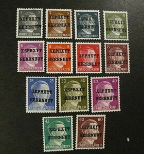 GERMANY Germania LOCALE REICH 1945 HERRNHUT SACHSEN ORIGINAL PACKAGING13V.CPL MH*�ؖ�������-