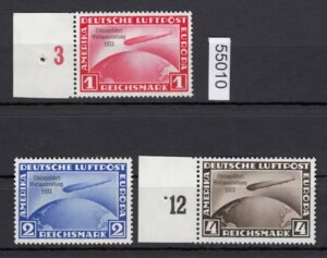 Dr 1933�AMichel-No.: 496-98 ** ���؍ςݏؖ���