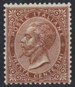 C^A 1863-65 30 Centesimi De La Rue h N.L19 G.I MNH** ؖ
