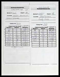 イギリス 1844-1955 巨大 消印 4冊の切手コレクションに使用